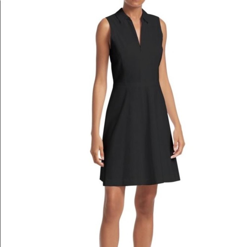 Theory Collared Flare Dress